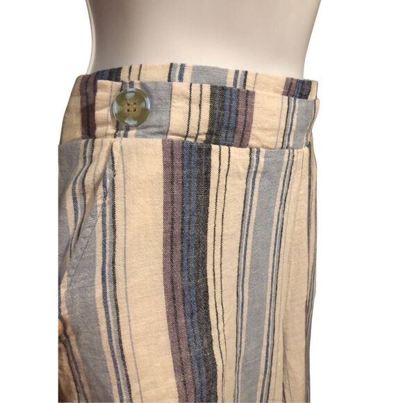 D Jeans Definitions by Lagenlook Boho Striped Linen Blend Pant a stylish and ver - Picture 6 of 12